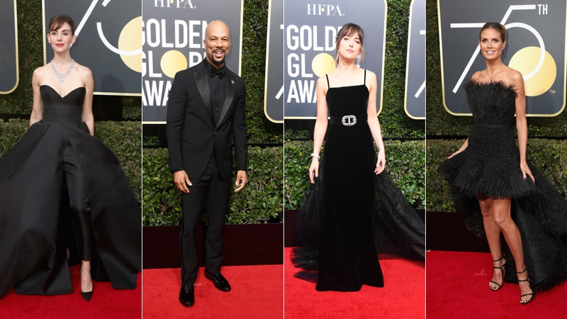 Illustration for article titled Every Look From the Golden Globes Red Carpet, Brought to You by Sexual Harassment and the Color Black